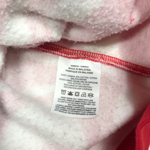 Nike Sportswear Red Hoodie Pullover Sweatshirt All Over Logo Swoosh Mens Small - Picture 3 of 6